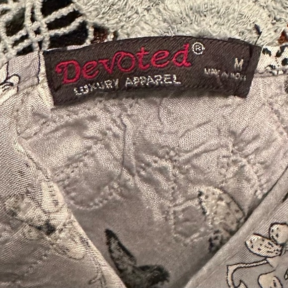 Devoted Luxury Apparel Womens Crochet Floral Tank With Kerchief Hem Birds Size M - Picture 6 of 6